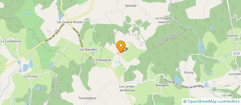 localisation de l'entreprise MADAME MARIE-CLAUDE MAYTRAUD à COUSSAC-BONNEVAL