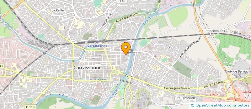 localisation de l'entreprise MADAME MARIE CLAUDE PERREAULT  CARCASSONNE