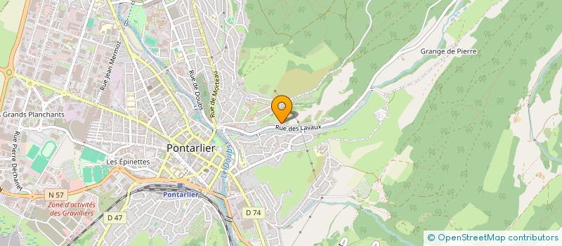 localisation de l'entreprise MADAME MARIE-CLAUDE PERRIN  PONTARLIER