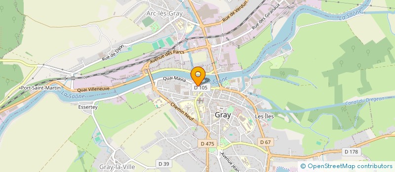 localisation de l'entreprise MADAME MARIE-CLAUDE PIFFAUT  GRAY