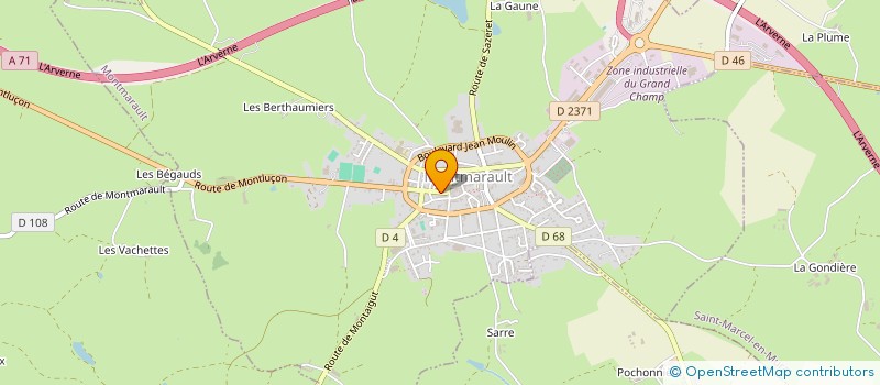 localisation de l'entreprise MADAME MARIE-CLAUDE RICHARD à MONTMARAULT