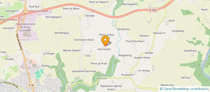 localisation de l'entreprise MADAME MARIE   CLAUDE RIOU à CHATEAUNEUF-DU-FAOU