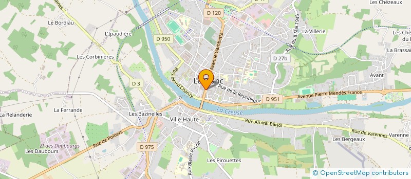 localisation de l'entreprise MADAME MARIE-CLAUDE TAILLEUR à LE BLANC