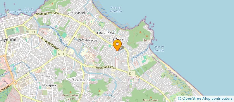 localisation de l'entreprise MADAME MARIE-CLAUDE VILLAGEOIS  CAYENNE