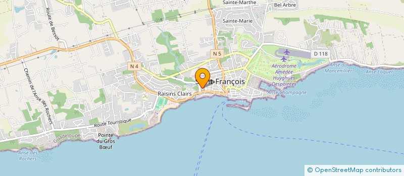 localisation de l'entreprise MADAME MARIE CLAUDENA EXANTUS  SAINT-FRANCOIS