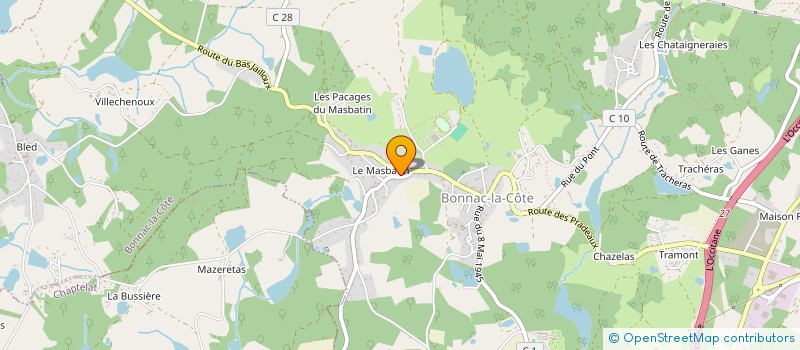 localisation de l'entreprise MADAME MARIE CLUZAUD à BONNAC-LA-COTE