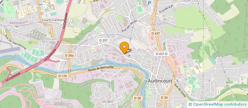 localisation de l'entreprise MADAME MARIE-COLETTE TOURNIER  AUDINCOURT