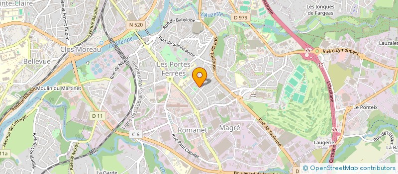 localisation de l'entreprise MADAME MARIE COSSON à LIMOGES