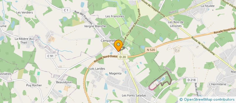 localisation de l'entreprise MADAME MARIE COULOUMY à LIMOGES