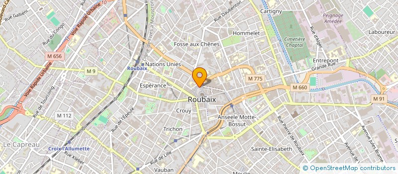 localisation de l'entreprise MADAME MARIE COUPIN à ROUBAIX