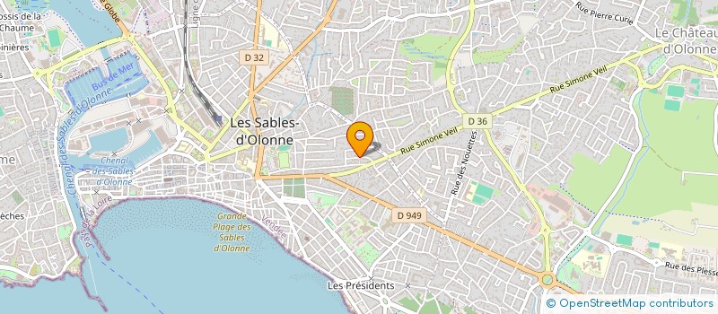 localisation de l'entreprise MADAME MARIE COURANT à LES SABLES D'OLONNE