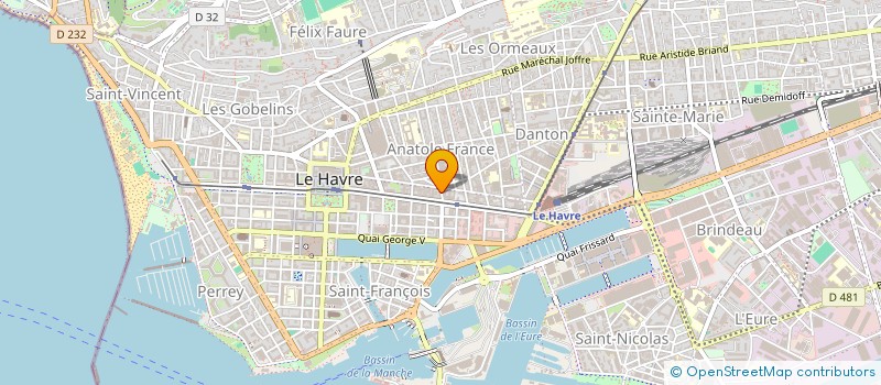 localisation de l'entreprise MADAME MARIE COURAUT à LE HAVRE