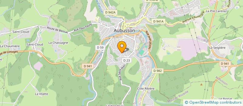 localisation de l'entreprise MADAME MARIE CROUZEIX à AUBUSSON