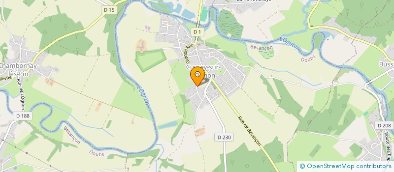 localisation de l'entreprise MADAME MARIE CUENIN  CUSSEY-SUR-L'OGNON