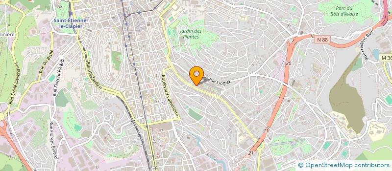 localisation de l'entreprise MADAME MARIE-DANIELLE ABRIAL  SAINT-ETIENNE