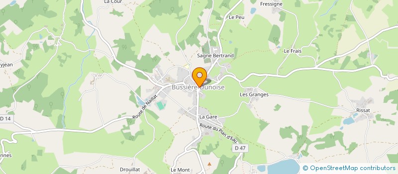 localisation de l'entreprise MADAME MARIE DARDAILLON à BUSSIERE-DUNOISE