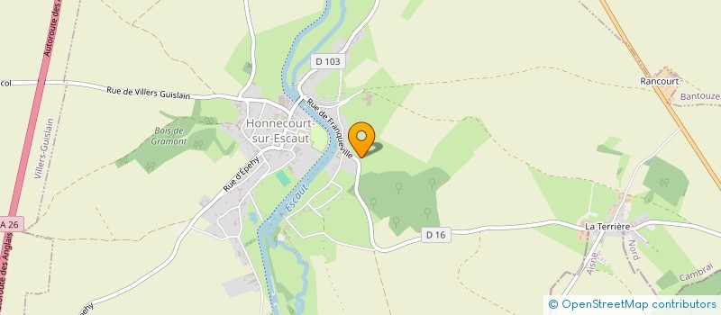 localisation de l'entreprise MADAME MARIE DARTHENAY  HONNECOURT SUR ESCAUT