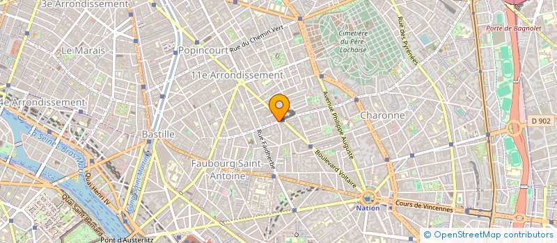 localisation de l'entreprise MADAME MARIE DAVID à PARIS