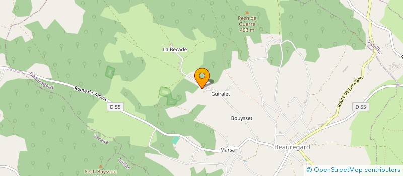 localisation de l'entreprise MADAME MARIE DAZOLS  BEAUREGARD