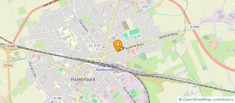 localisation de l'entreprise MADAME MARIE DEBAECKER  HAZEBROUCK