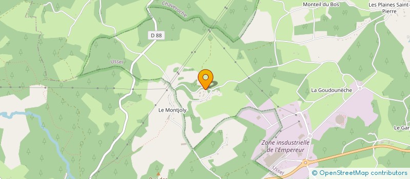 localisation de l'entreprise MADAME MARIE DECHAMP  USSEL