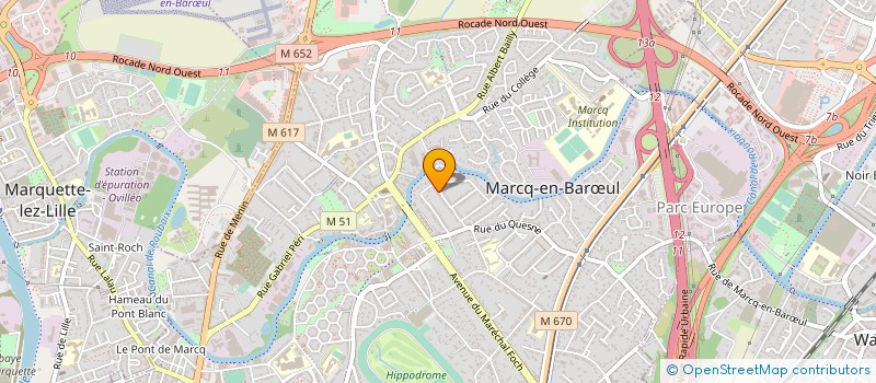 localisation de l'entreprise MADAME MARIE DELEBARRE à MARCQ-EN-BARŒUL