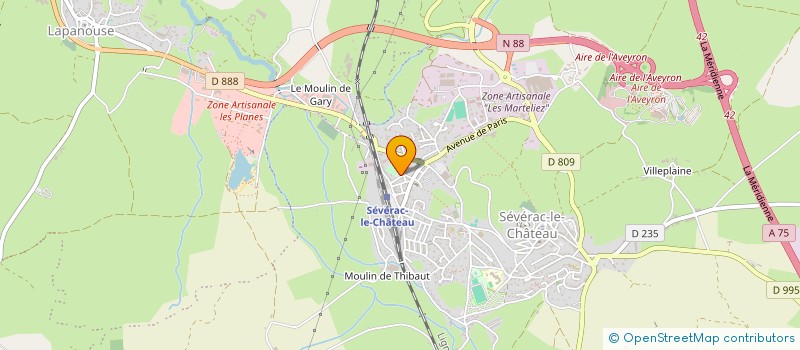 localisation de l'entreprise MADAME MARIE-DELPHINE SILHOL  SEVERAC D'AVEYRON