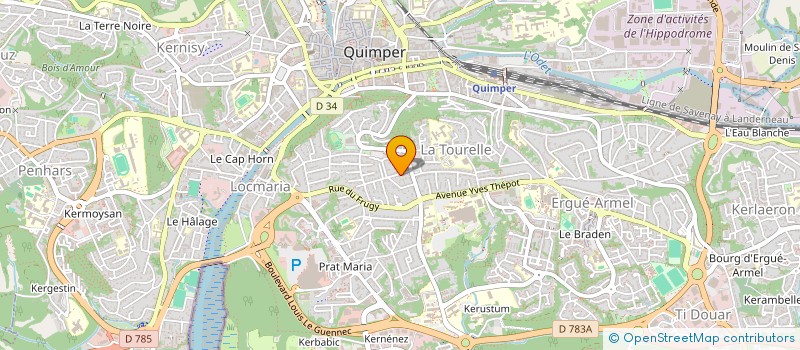 localisation de l'entreprise MADAME MARIE DENECE à QUIMPER