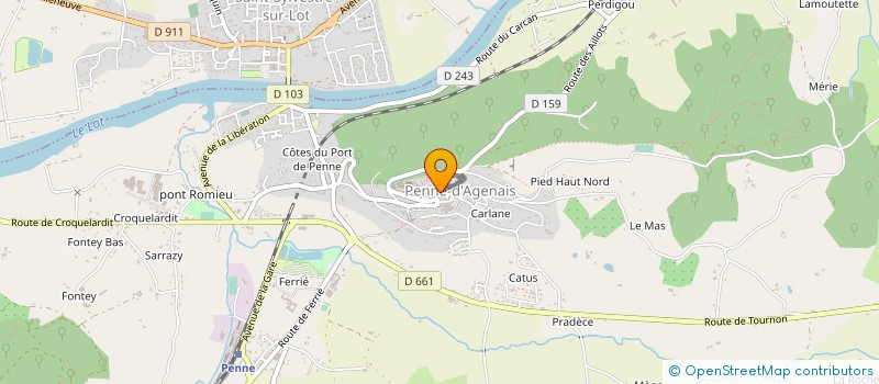 localisation de l'entreprise MADAME MARIE DEQUIN  PENNE-D'AGENAIS