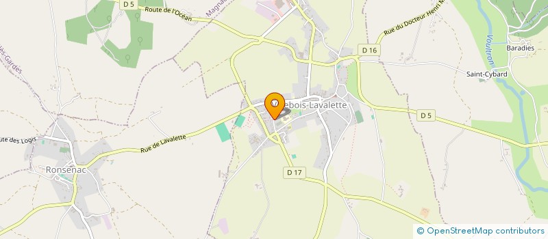 localisation de l'entreprise MADAME MARIE DESANGLE  VILLEBOIS-LAVALETTE