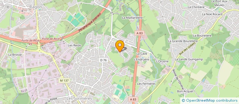 localisation de l'entreprise MADAME MARIE DESCHAMPS  LES SORINIERES