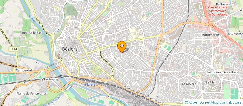 localisation de l'entreprise MADAME MARIE DESCHAMPS  BEZIERS