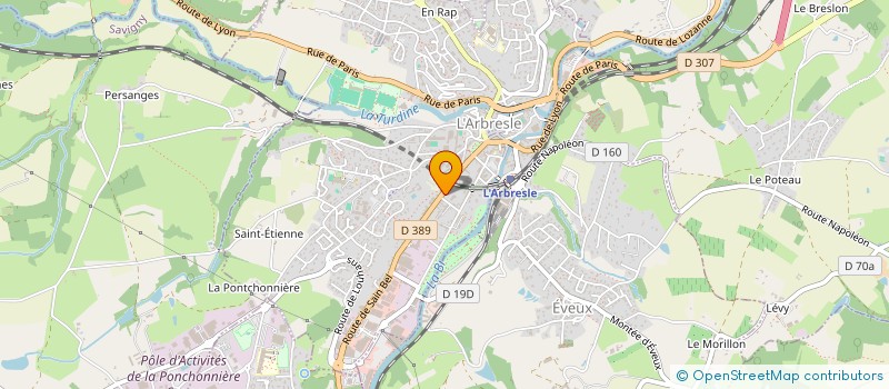 localisation de l'entreprise MADAME MARIE DESCHANEL  L'ARBRESLE