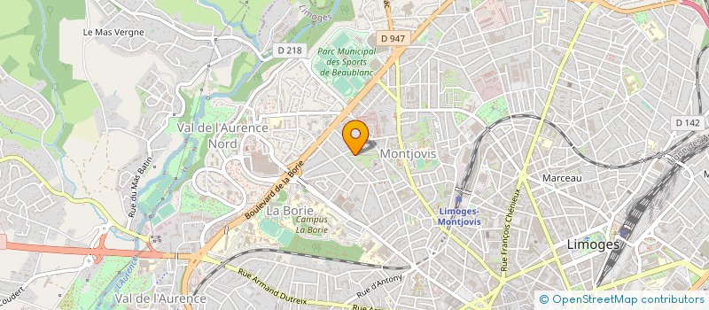 localisation de l'entreprise MADAME MARIE DESVAUD à LIMOGES