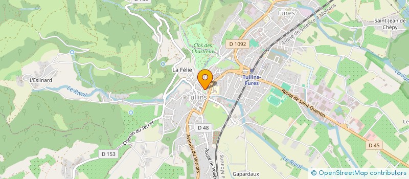 localisation de l'entreprise MADAME MARIE DJAGUIDI  TULLINS