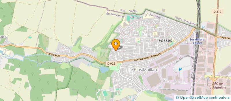 localisation de l'entreprise MADAME MARIE-DJENE DIAKITE  FOSSES