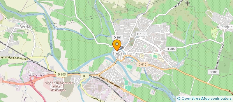 localisation de l'entreprise MADAME MARIE DOMINIQUE AUBRY  TREBES