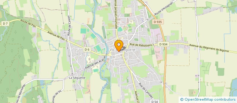 localisation de l'entreprise MADAME MARIE DOMINIQUE MONANGE  VIC-EN-BIGORRE