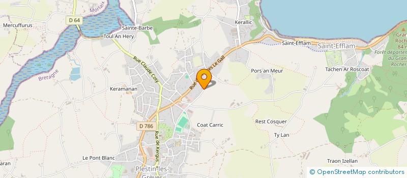 localisation de l'entreprise MADAME MARIE-DOMINIQUE THOMAS  PLESTIN-LES-GREVES