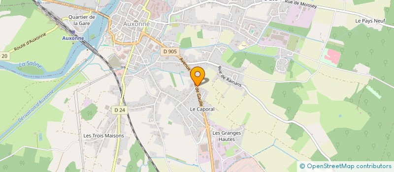 localisation de l'entreprise MADAME MARIE DROUELLE  AUXONNE