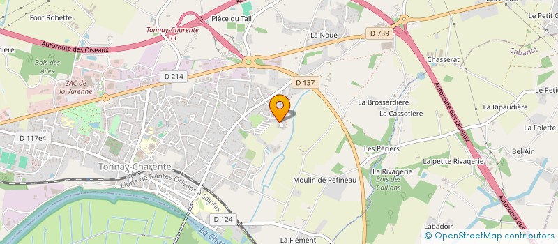 localisation de l'entreprise MADAME MARIE DUCROS  TONNAY-CHARENTE