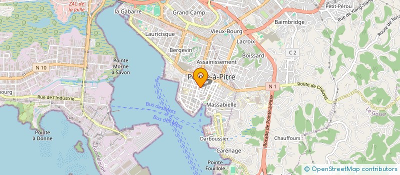 localisation de l'entreprise MADAME MARIE DUMERVIL  POINTE A PITRE