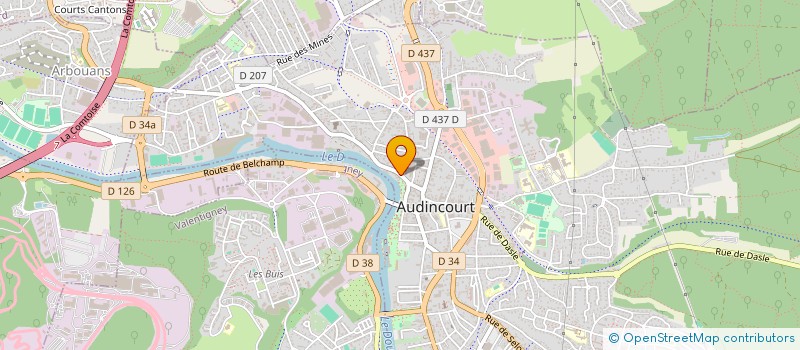 localisation de l'entreprise MADAME MARIE DUPONT  AUDINCOURT