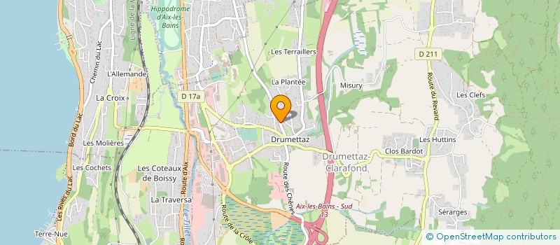 localisation de l'entreprise MADAME MARIE DUVERNAY  DRUMETTAZ-CLARAFOND