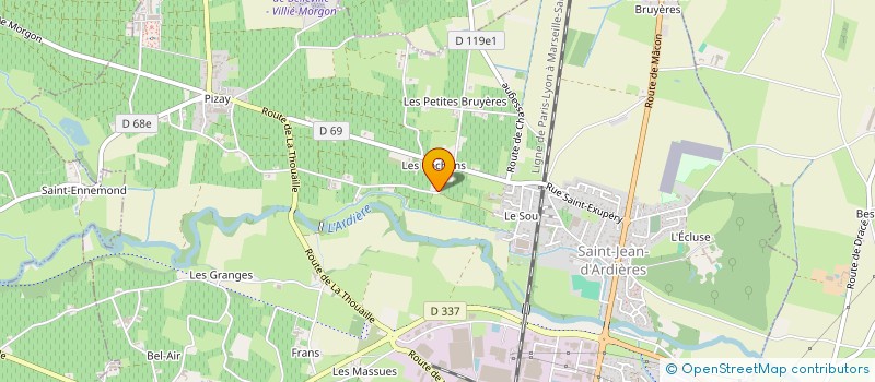 localisation de l'entreprise MADAME MARIE DUVERNAY à SAINT JEAN D'ARDIERES