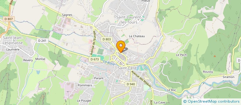 localisation de l'entreprise MADAME MARIE EDWIGE RISACHER  SAINT-CERE