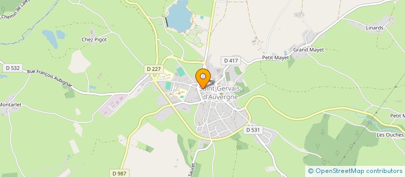 localisation de l'entreprise MADAME MARIE ELISABETH FAVIER  SAINT-GERVAIS-D'AUVERGNE