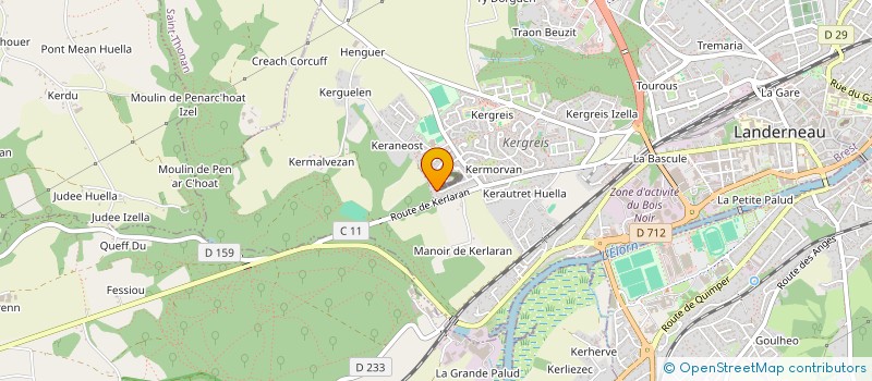 localisation de l'entreprise MADAME MARIE-ELISABETH GRALL à LANDERNEAU