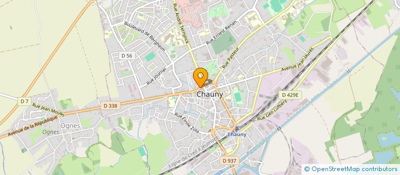 localisation de l'entreprise MADAME MARIE-ELISABETH LEBRUN  CHAUNY