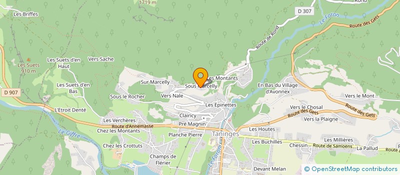 localisation de l'entreprise MADAME MARIE-EMILIE TISSOT  TANINGES